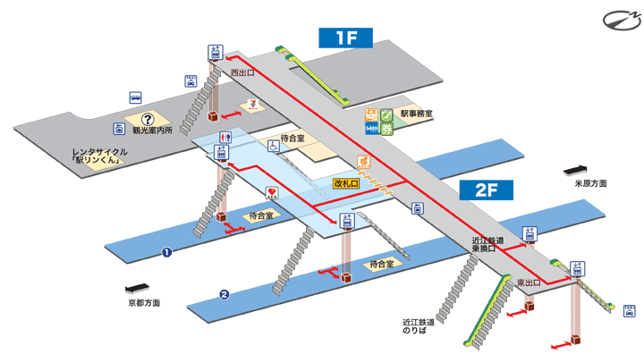 ＪＲ彦根駅構内図