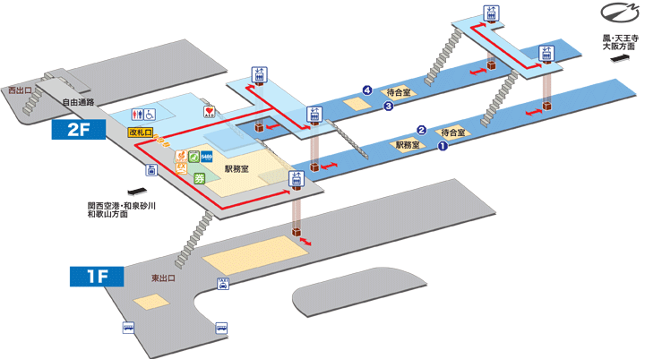 ＪＲ日根野駅構内図