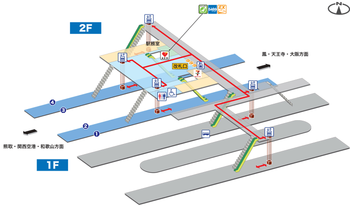 ＪＲ和泉府中駅構内図