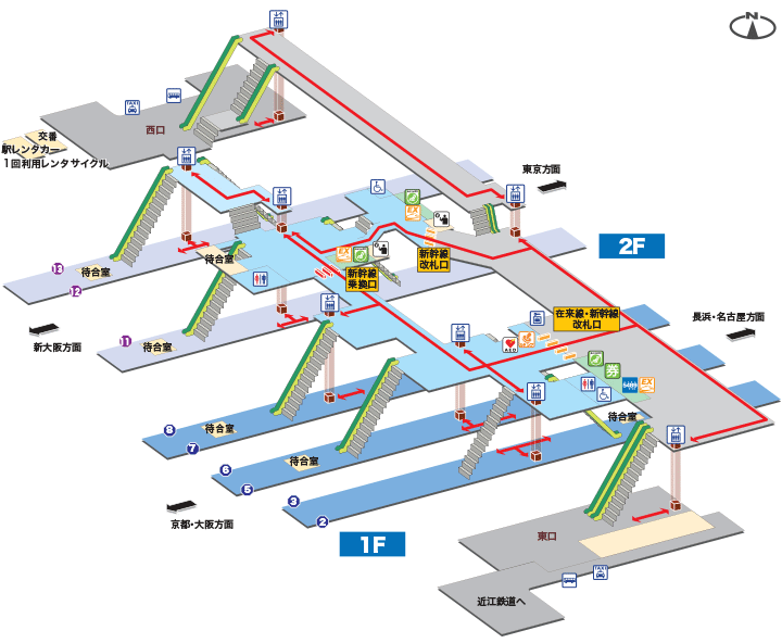 ＪＲ米原駅構内図