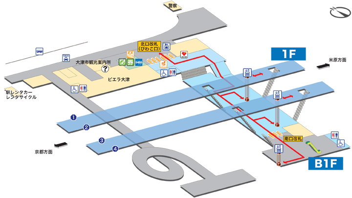 ＪＲ大津駅構内図