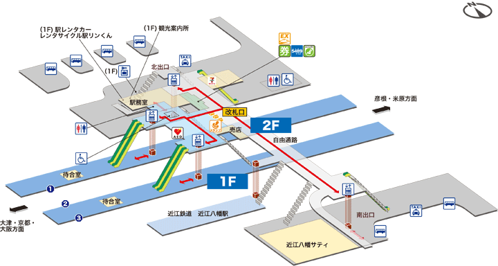 ＪＲ近江八幡駅構内図