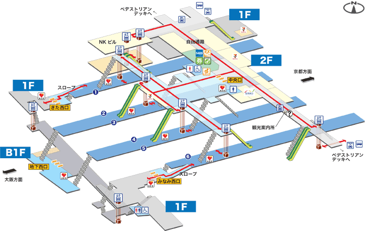 ＪＲ高槻駅構内図